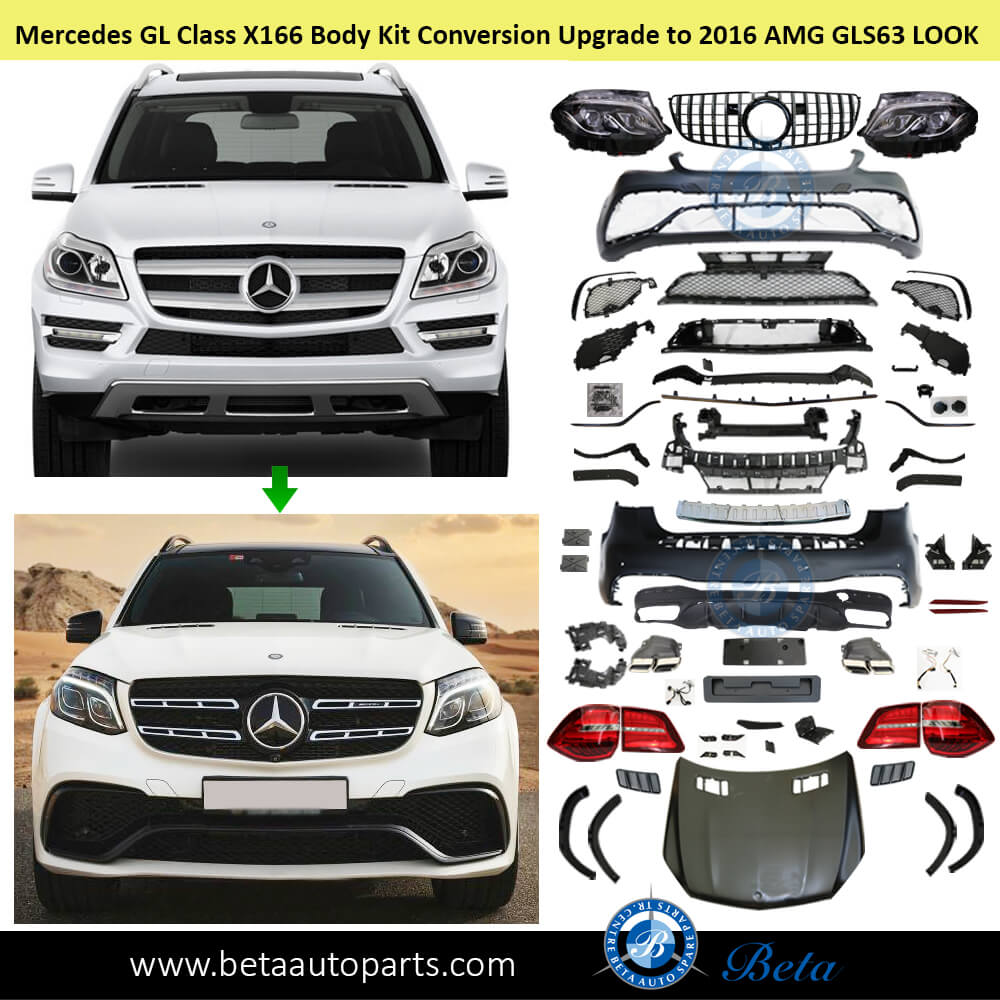 Conversion Kit Upgrade to 2016 AMG GLS63 Look for Mercedes GL-Class X166 2013-2015 models Conversion Kit Upgrade to 2016 AMG GLS63 Look for Mercedes GL-Class X166 2013-2015 models